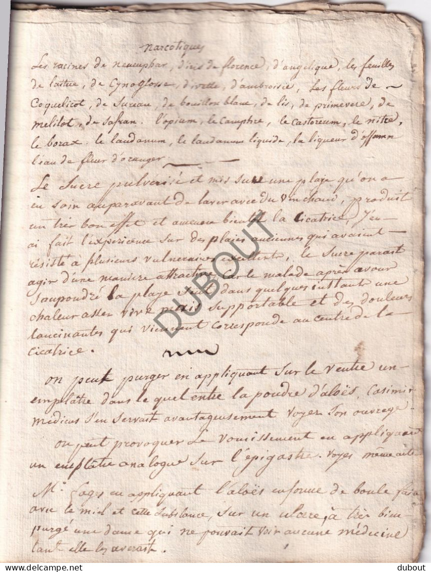 Manuscrit ±1840- Ecole De Médécine De Montpellier; Précis De Matière Médicale (V3026) - Manuscrits