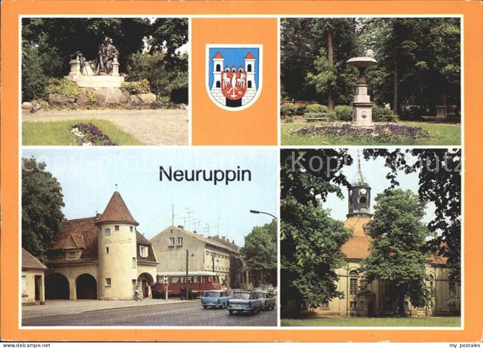 72320162 Neuruppin Fontanedenkmal Tempelgarten Bahnhof Rheinsberger Tor  Neurupp - Neuruppin