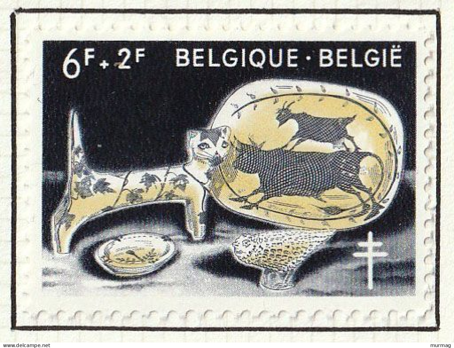 BELGIQUE - Au Profit De L'oeuvre Défense Contre Tuberculose, Croix De Lorraine, Céramique - Y&T N° 1166-1168 - 1960 - MH - Ungebraucht