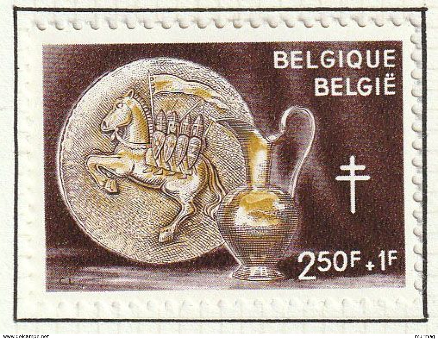 BELGIQUE - Au Profit De L'oeuvre Défense Contre Tuberculose, Croix De Lorraine, Céramique - Y&T N° 1166-1168 - 1960 - MH - Ungebraucht