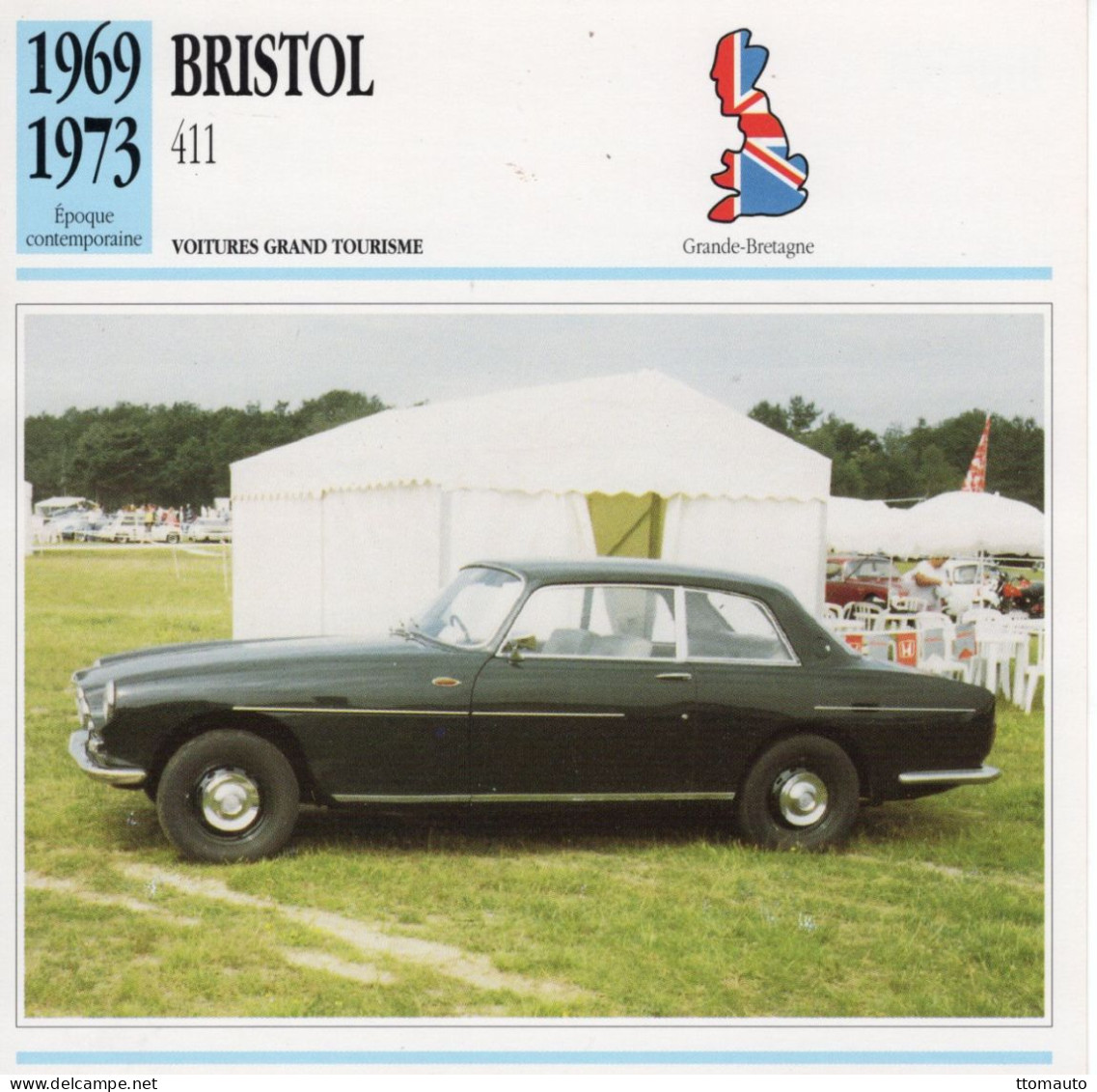 Bristol 411  -  1969  - Voiture Grand Tourisme -  Fiche Technique Automobile (GB) - Autos