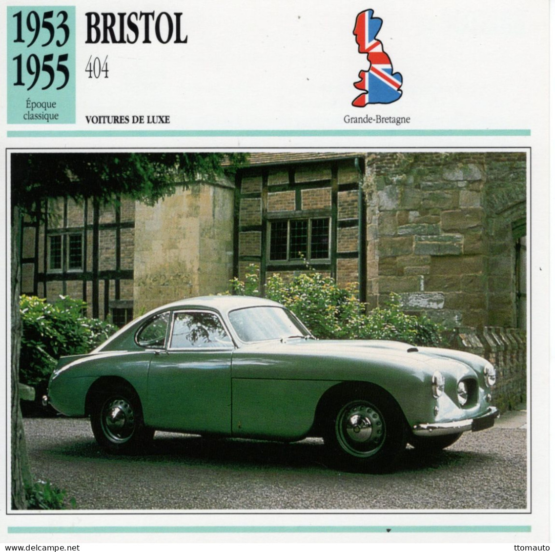 Bristol 404  -  1954 - Voiture De Luxe -  Fiche Technique Automobile (GB) - Cars