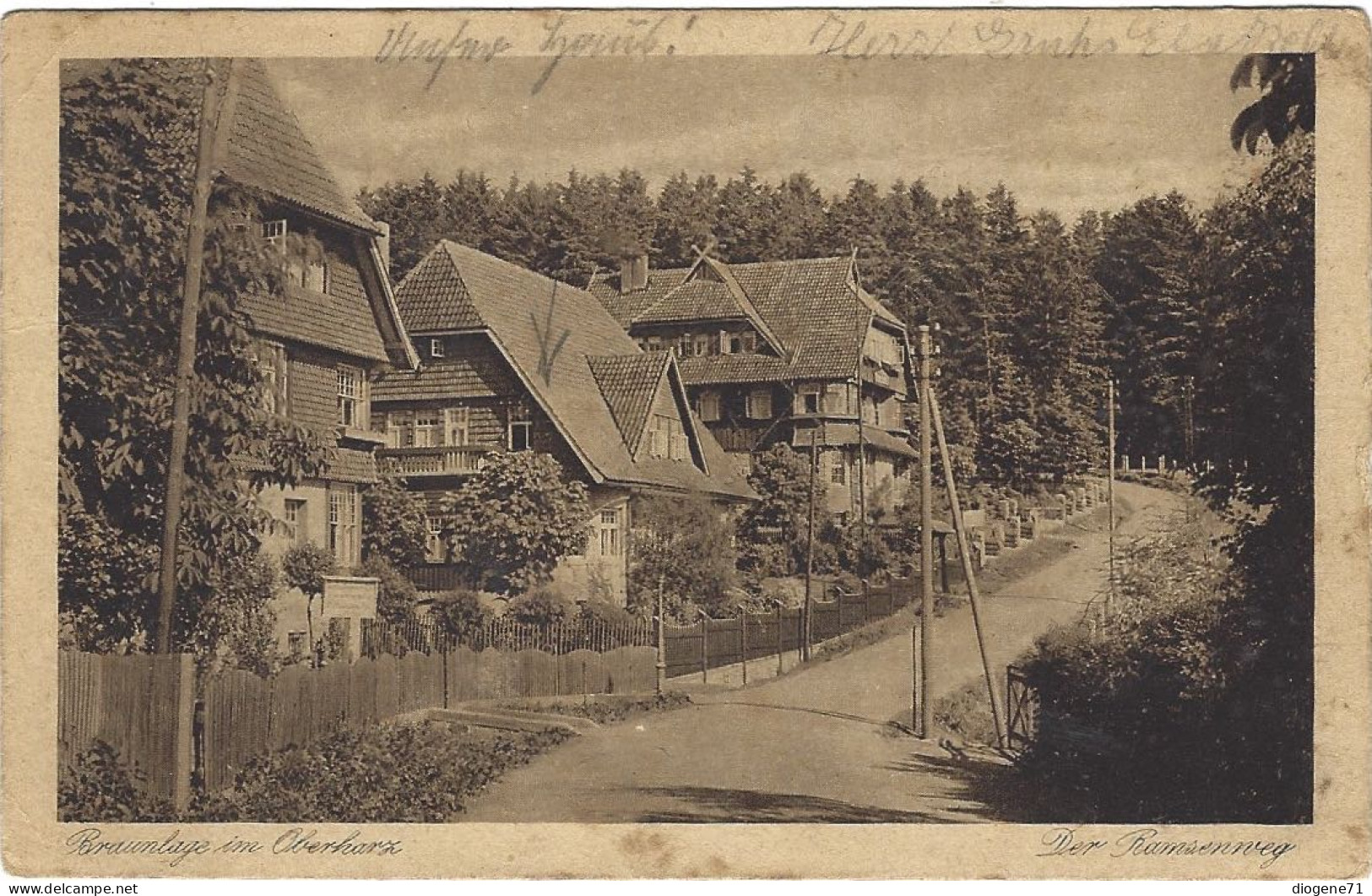 Braunlage Im Oberharz Der Rammsennweg 1924 - Braunlage