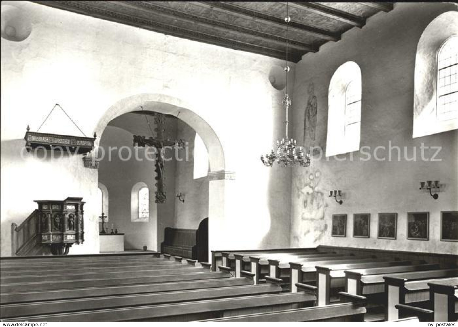 72319778 Neukirchen Eutin Romanische Feldsteinkirche Chor Neukirchen Eutin - Malente-Gremsmuehlen