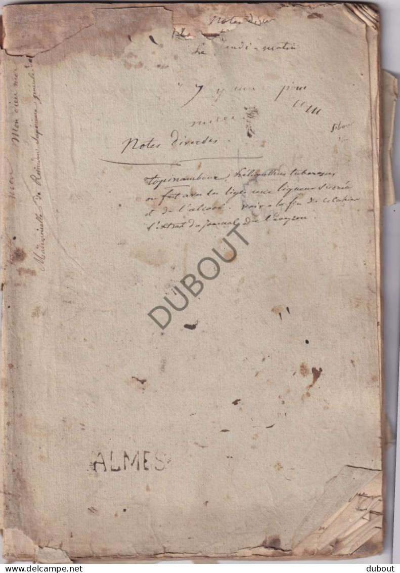 Manuscript ±1830-1850 - Notes Diverses: Botanique (V3028) - Manuscrits