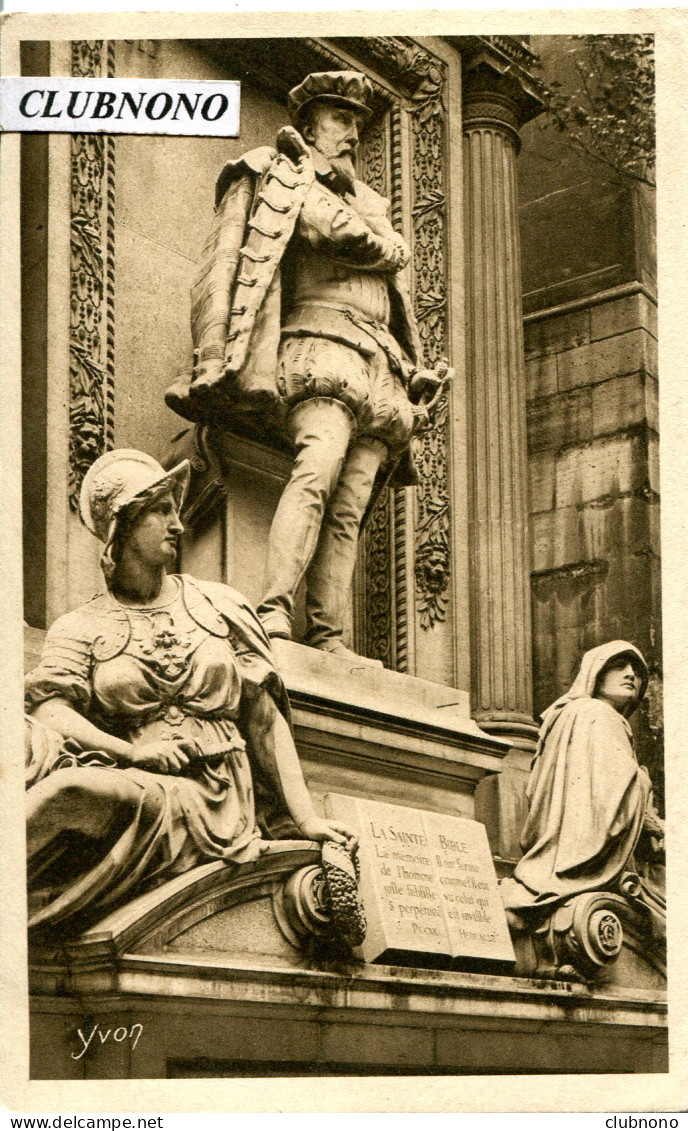 CPA - PARIS - MONUMENT DE COLIGNY (ORATOIRE RUE DE RIVOLI) (ETAT PARFAIT) - Statues