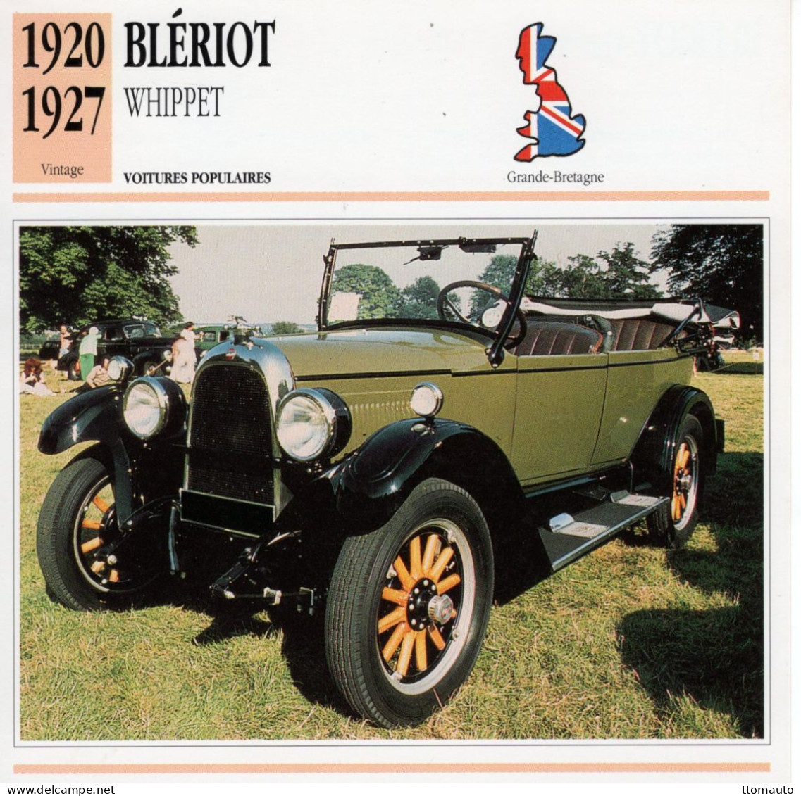 Blériot Whippet -  1920 - Voiture Populaire -  Fiche Technique Automobile (GB) - Cars