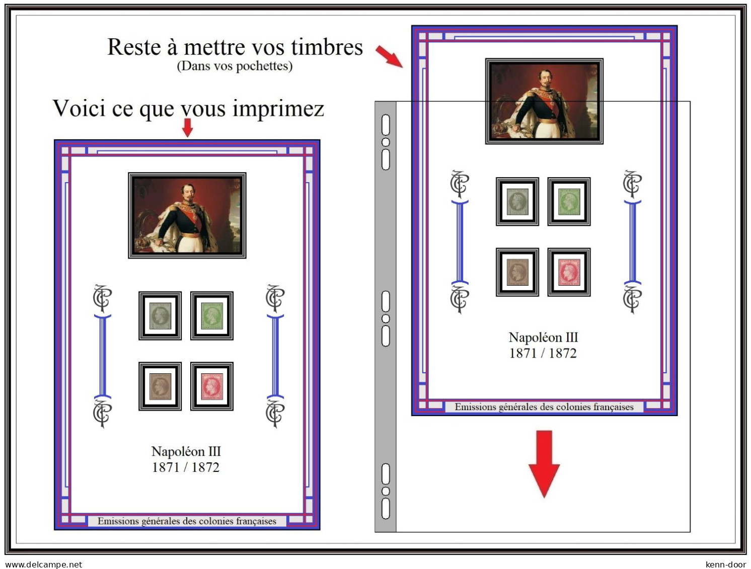 Album De Timbres à Imprimer Soi-même EMISSIONS GENERALES - Autres & Non Classés