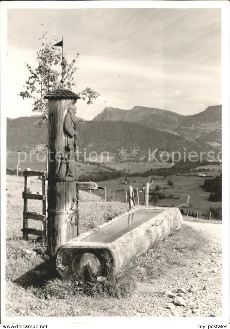 72319668 Oberstaufen Brunnentrog Panorama Oberstaufen - Oberstaufen