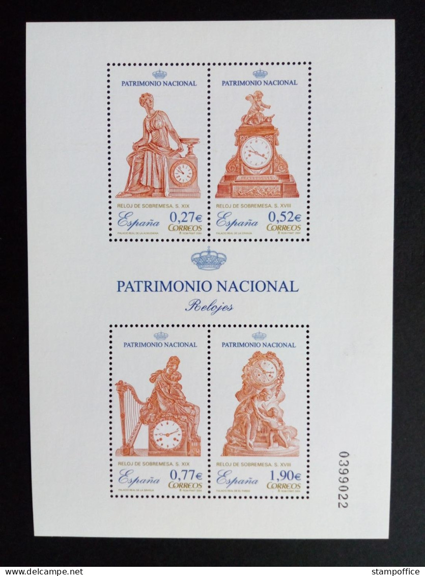 SPANIEN BLOCK 136 POSTFRISCH(MINT) KULTURERBE UHREN 2004 - Blocs & Hojas