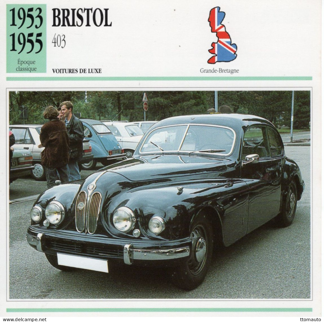 Bristol 403 -  1954 - Voiture De Luxe -  Fiche Technique Automobile (GB) - Autos