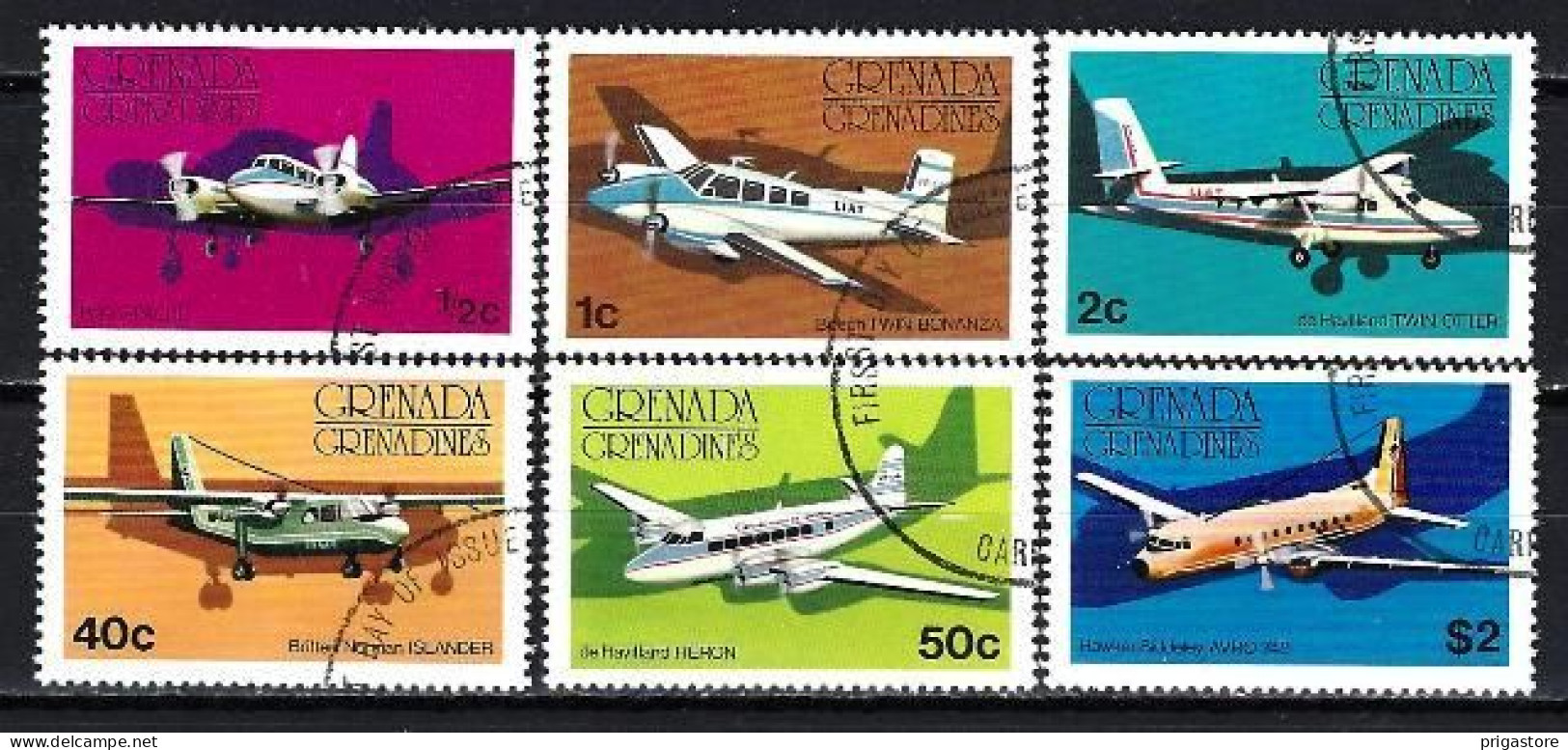 Grenade Grenadines 1976 Avions (59) Yvert N° 164 à 169 Oblitéré Used - Grenade (1974-...)