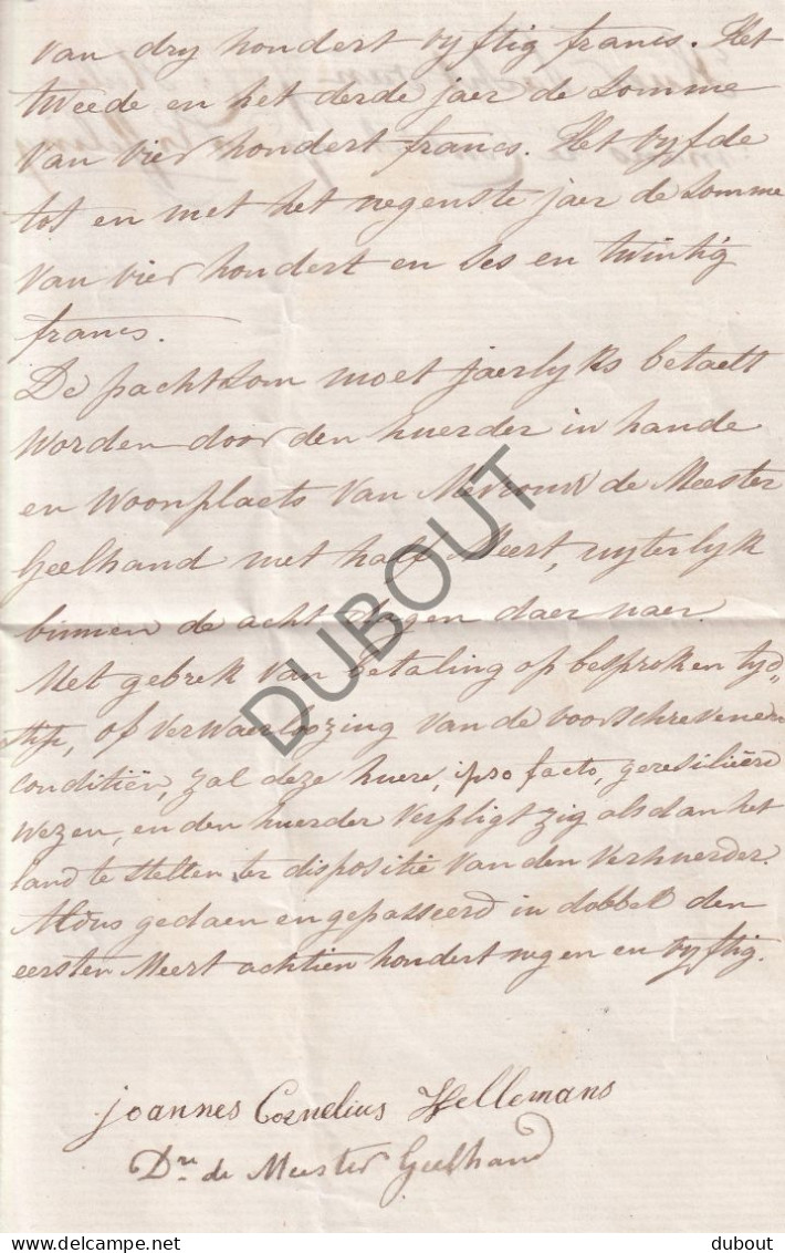 Hombeek/Kontich - Brief Weduwe De Meester-Geelhand 1859 (V3024) - Manuscrits