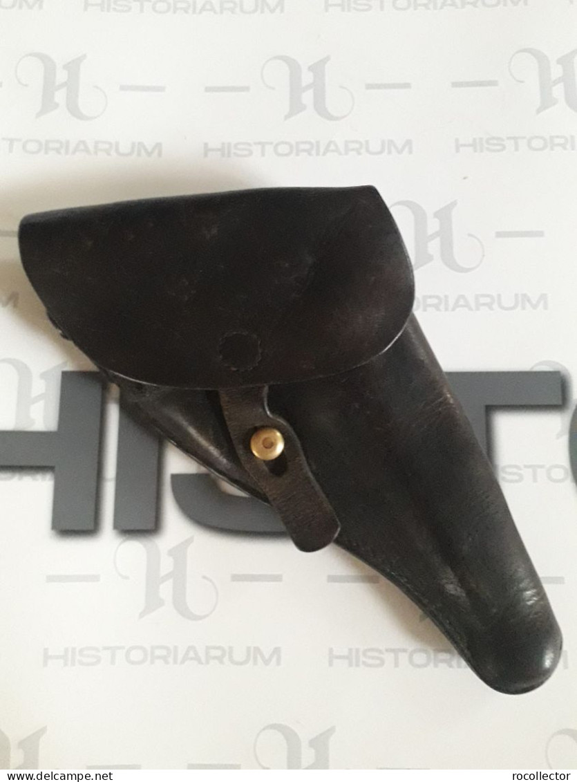 Holster For Swiss Military Revolver Model 1882, No Markings, Black Leather - Old Books