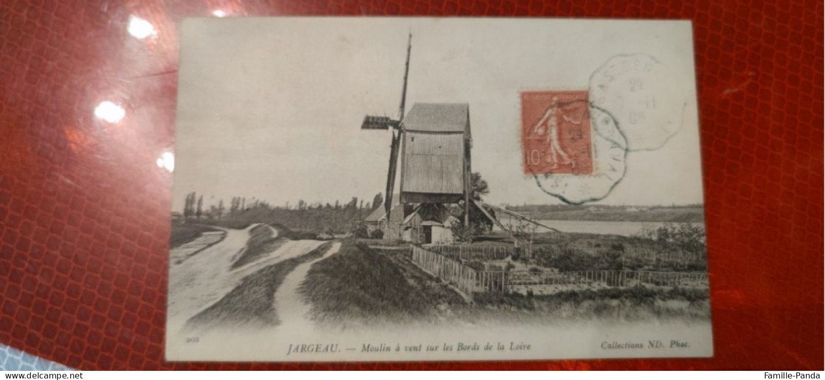 CPA Loiret - Jargeau - Moulin à Vent Sur Les Bords De La Loire - Jargeau