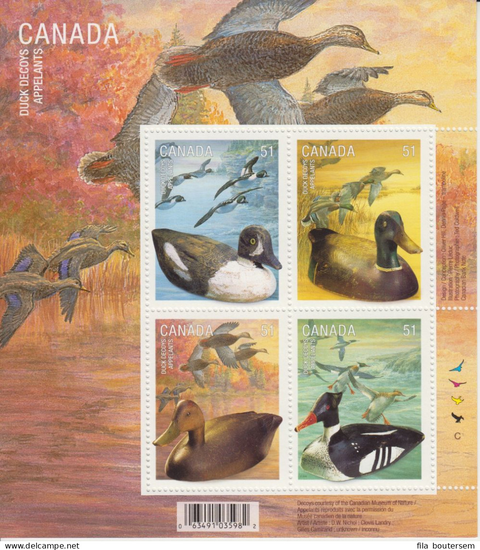 CANADA : 03-08-2006 (**)  Set 4v : Birds - DUCKS - Canards