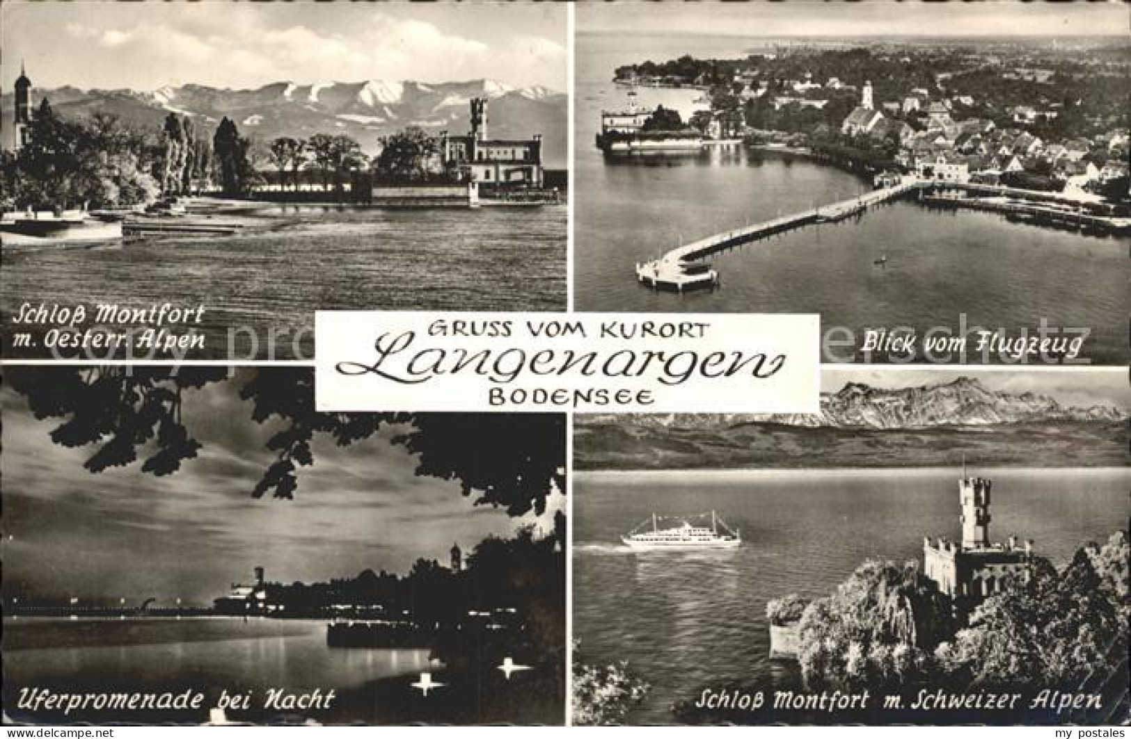 72317733 Langenargen Bodensee Schloss Montfort Fliegeraufnahme Uferpromenade Bei - Langenargen