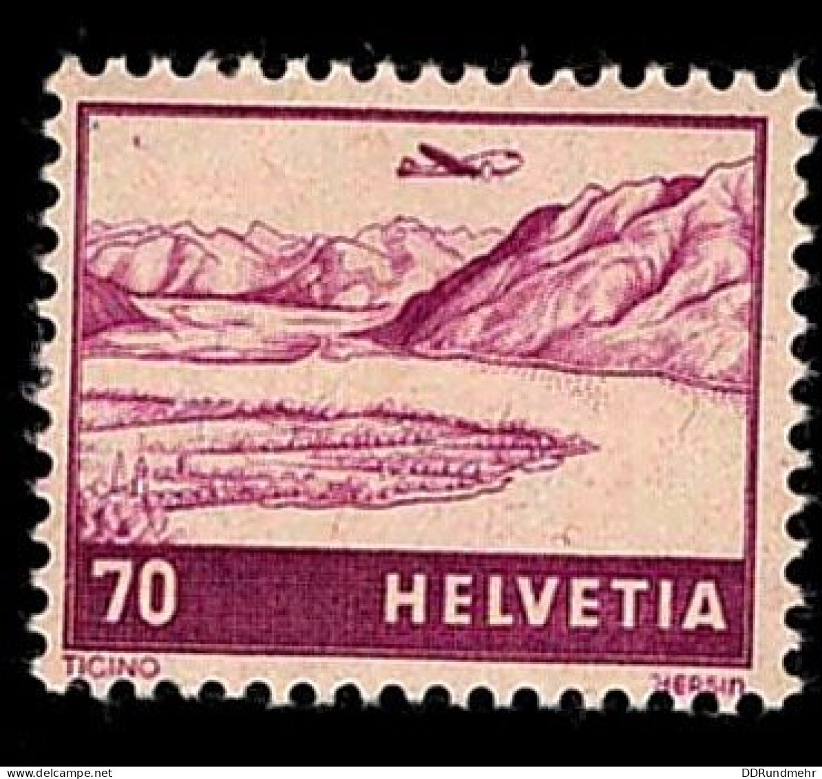 1941 Tessin  Michel CH 391 Stamp Number CH C31 Yvert Et Tellier CH PA31 Stanley Gibbons CH 419 AFA CH 397 Xx MNH - Ongebruikt