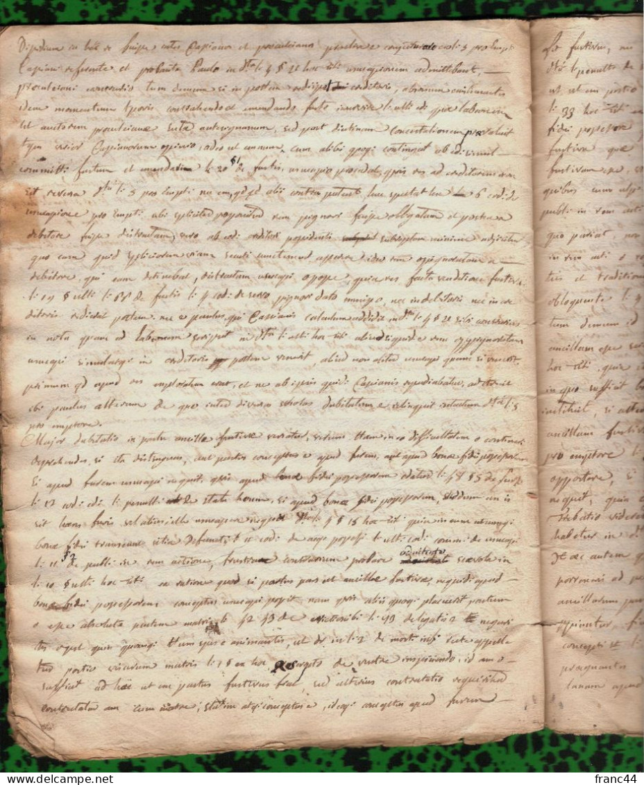 1751 - Important Manuscrit De 21 Pages En Latin ... à Découvrir - Manuscripts