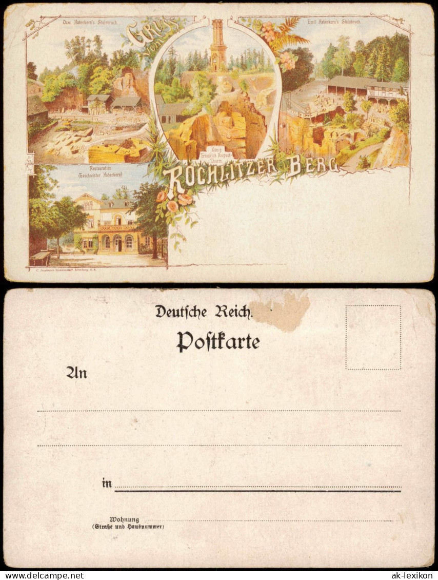 Ansichtskarte Litho AK Rochlitz Rochlitzer Berg, Restaurant Gruss Aus 1906 - Rochlitz