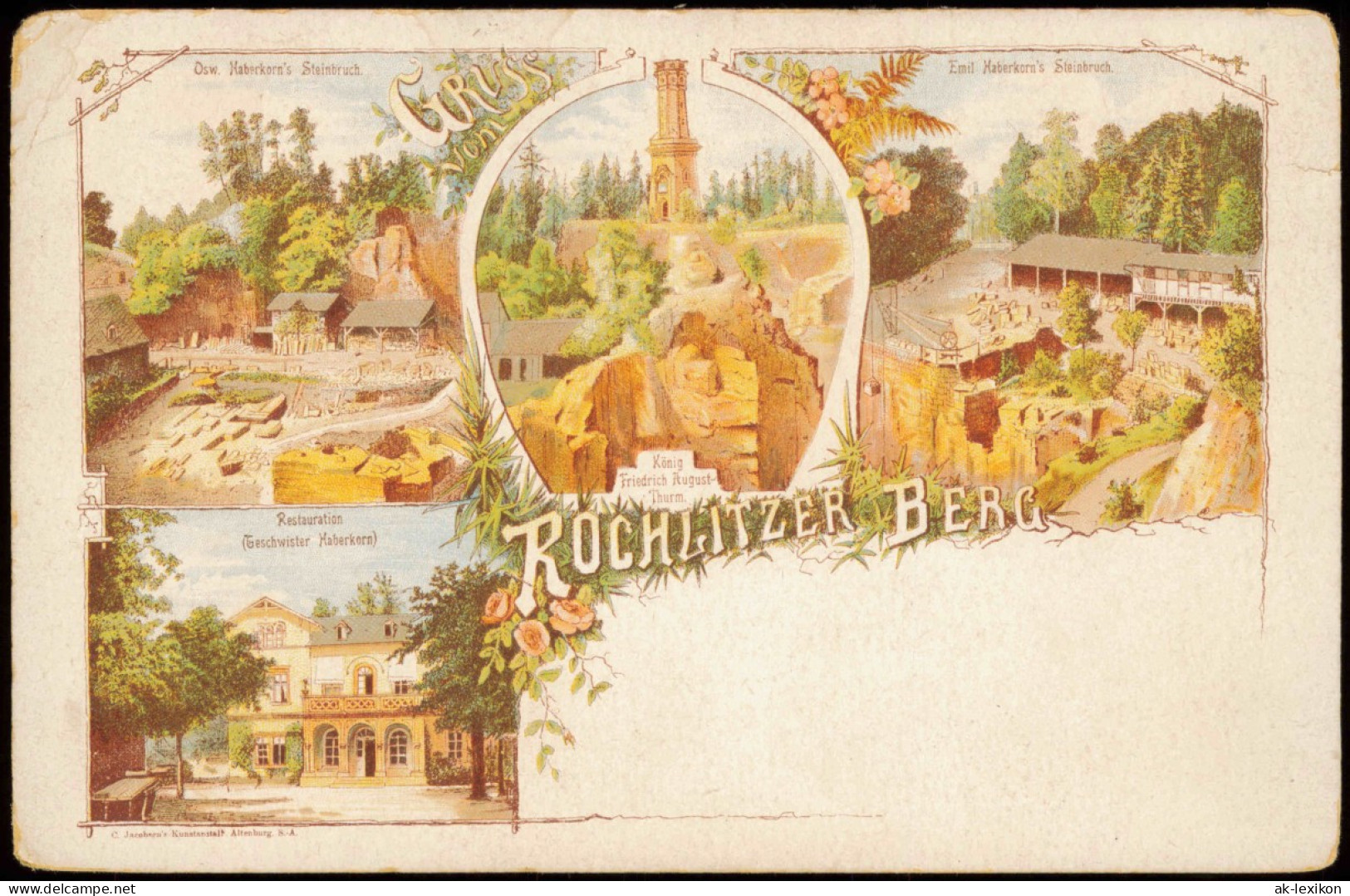 Ansichtskarte Litho AK Rochlitz Rochlitzer Berg, Restaurant Gruss Aus 1906 - Rochlitz