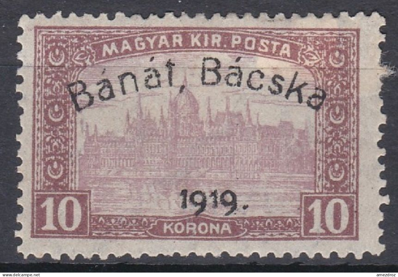 Hongrie Banat Bacska 1919 Mi 19 MH * Palais Du Parlement   (A10) - Banat-Bacska