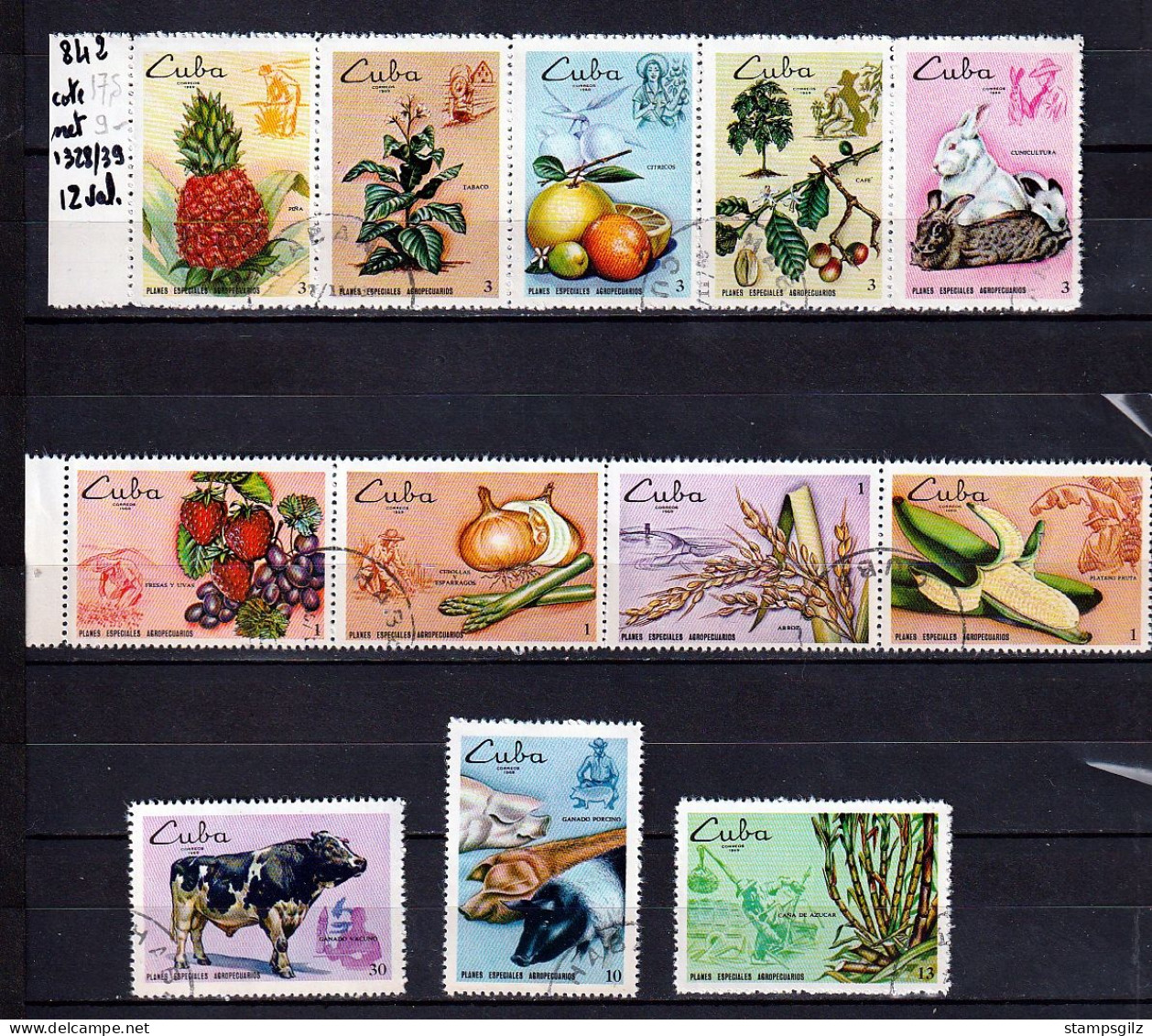 CUBA 1328/1339 SUR L AGRICULTURE - Agriculture