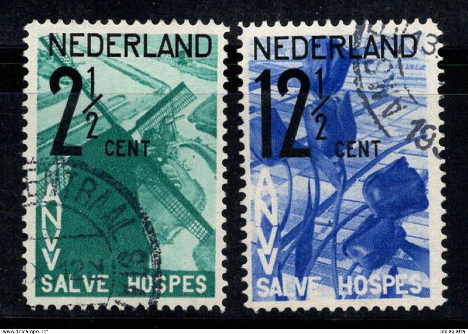 Pays-Bas 1932 Mi. 249, 252 Oblitéré 100% L'ANVV Surimprimé - Oblitérés