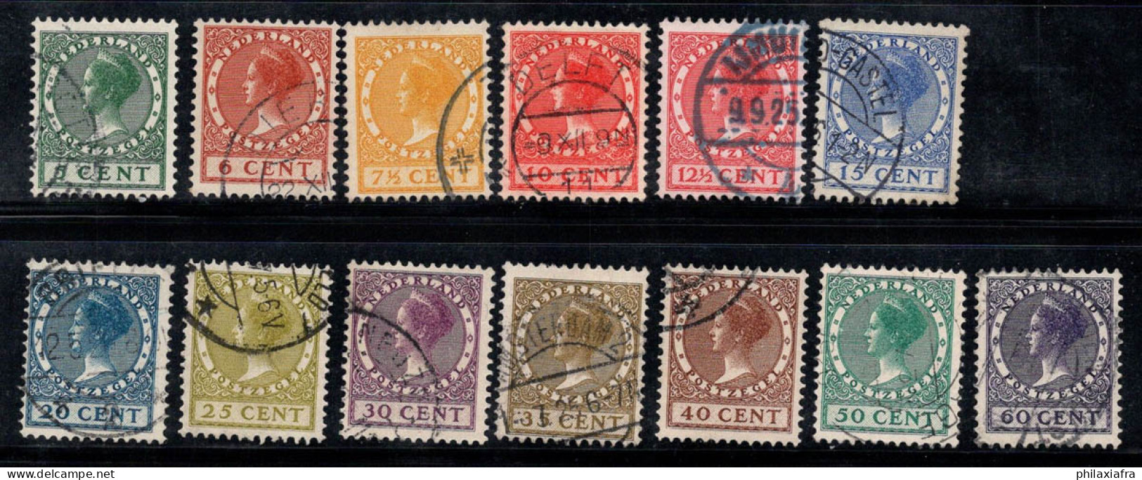 Pays-Bas 1924 Mi. 151A-163A Oblitéré 100% Reine Wilhelmine - Used Stamps