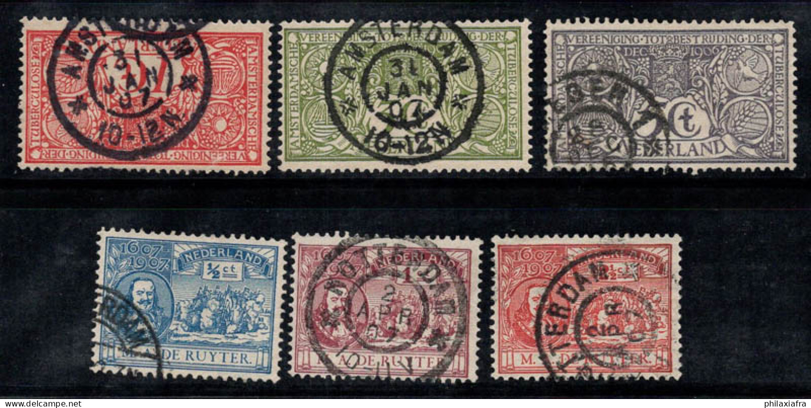 Pays-Bas 1906-1907 Mi. 69-74 Oblitéré 100% TUBERCULOSE, Ruyter - Used Stamps