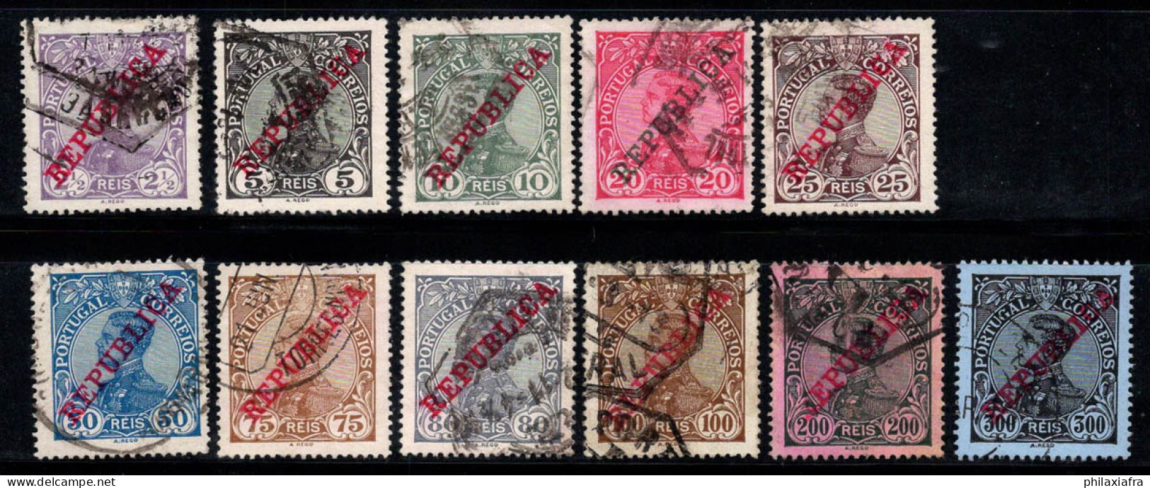 Portugal 1910 Oblitéré 80% Surimprimé Roi Manuel II, RÉPUBLIQUE - Used Stamps