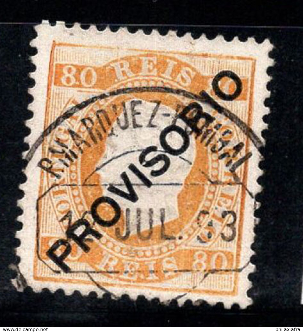 Portugal 1892 Mi. 86 Oblitéré 100% King Charles, PROVISORIO, 80 R - Gebraucht