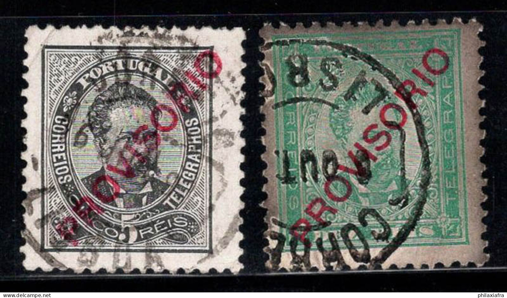 Portugal 1892 Mi. 80-81 Oblitéré 60% Roi Charles, PROVISORIO - Used Stamps