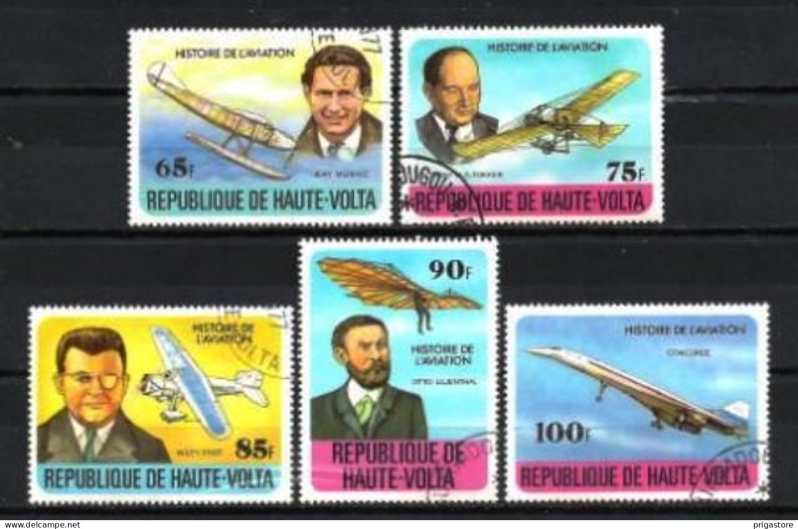 Haute Volta 1978 Avions (8) Yvert N° 449 à 453 Oblitéré Used - Haute-Volta (1958-1984)