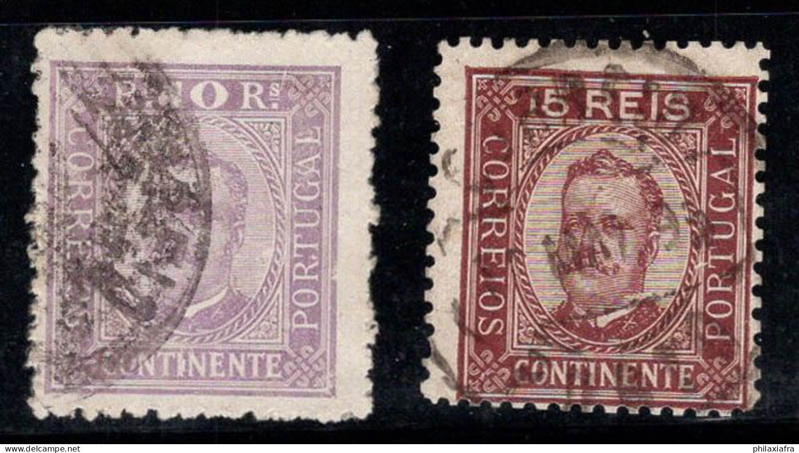 Portugal 1892 Mi. 67 YB-68yB Oblitéré 100% Le Roi Charles - Usado