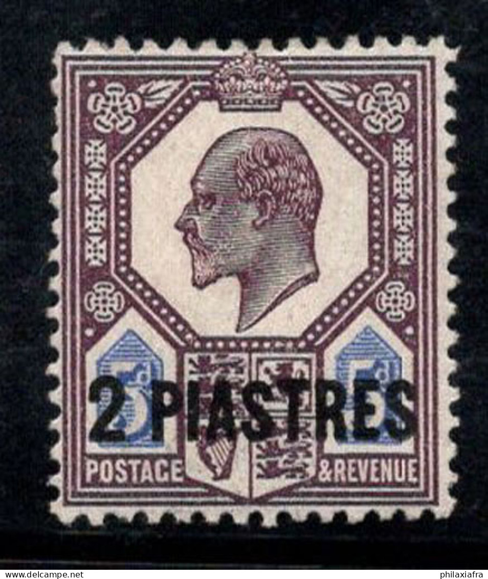 Levant Britannique 1905 Mi. 24 Neuf * MH 100% Surimprimé 2 Pias, Roi Édouard - Britisch-Levant