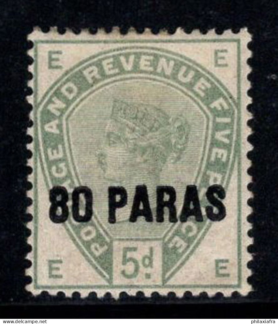 Levant Britannique 1885 Mi. 2 Neuf * MH 100% Surimprimé 80 Pa, Reine Victoria - Levant Britannique