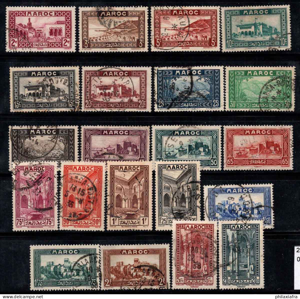 Maroc 1933 Oblitéré 100% Paysages, Monuments - Used Stamps