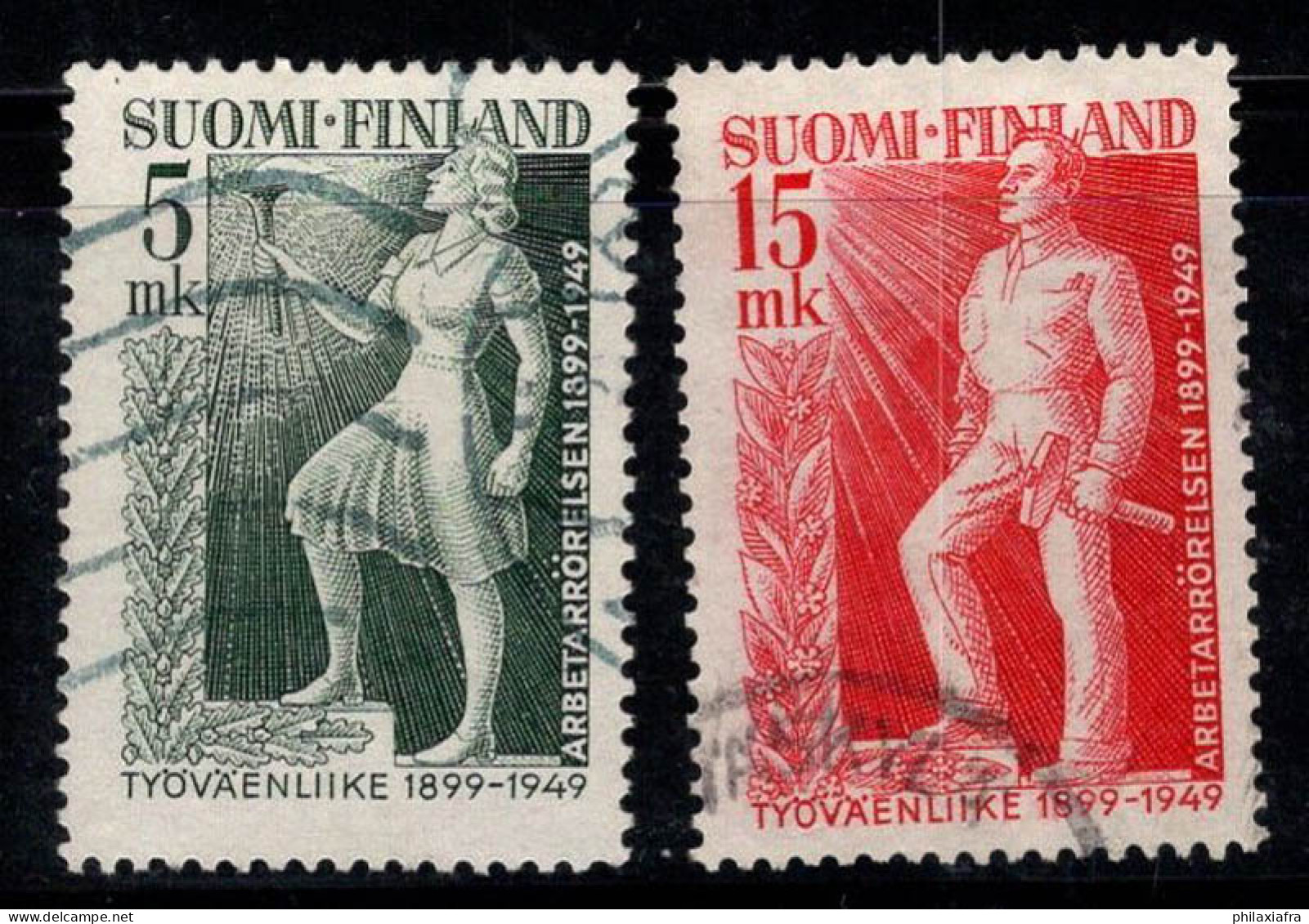 Finlande 1949 Mi. 370-371 Oblitéré 100% Travailleurs, Travail - Oblitérés