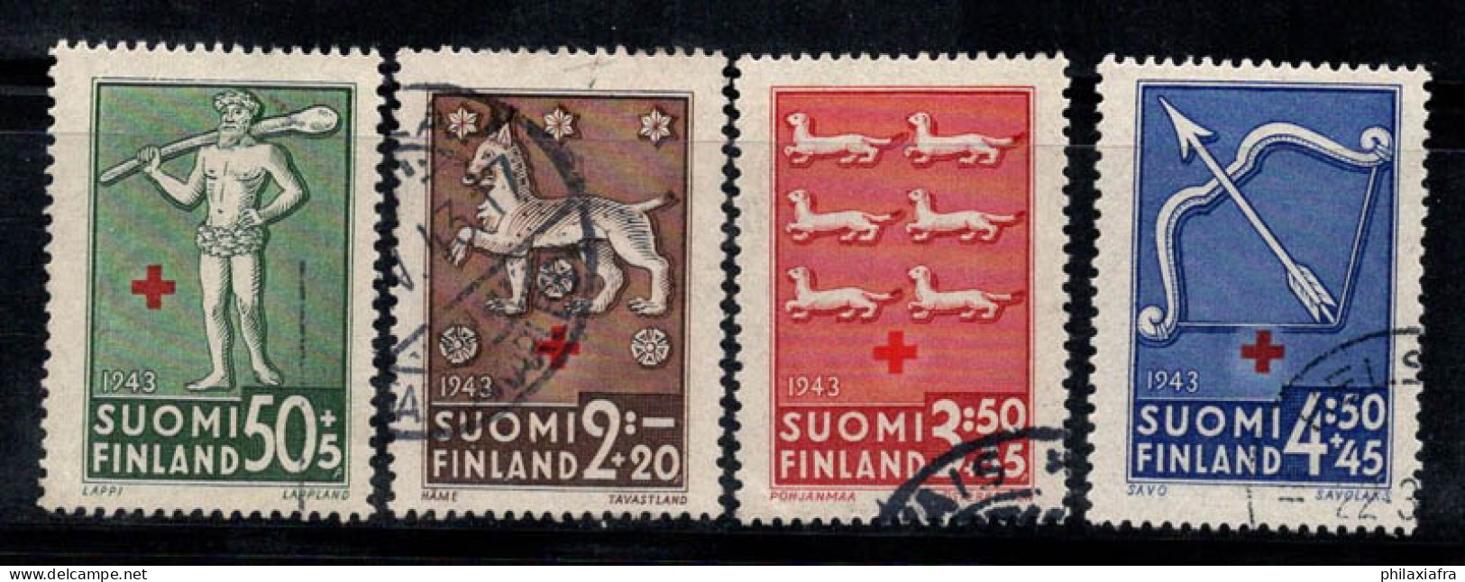 Finlande 1943 Mi. 271-274 Oblitéré 100% Symboles De La Croix-Rouge - Oblitérés