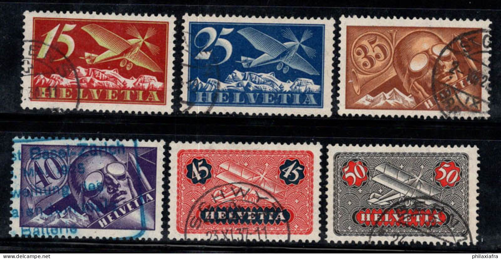 Suisse 1923 Mi. 179-184 Oblitéré 100% Poste Aérienne AÉRONEF - Gebraucht