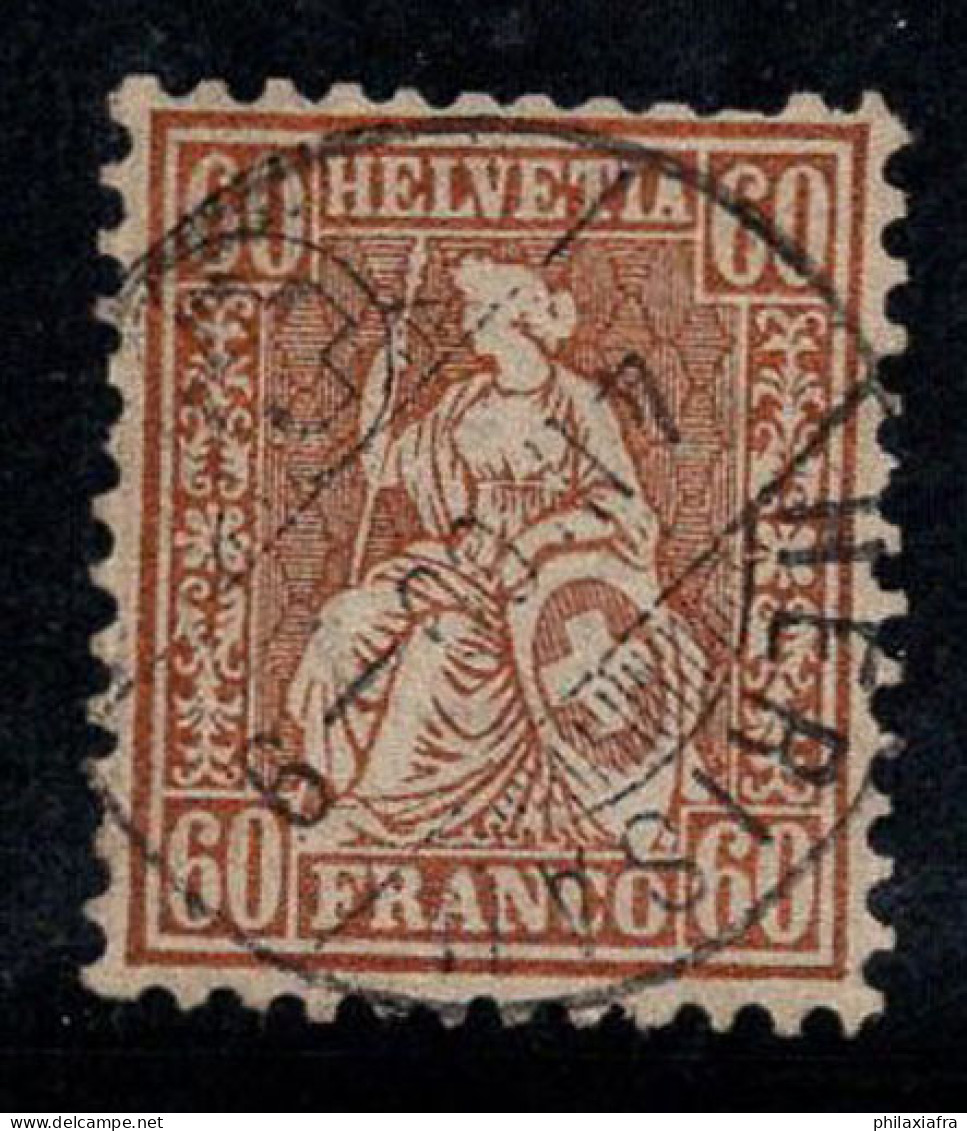 Suisse 1862 Mi. 27 Oblitéré 100% Helvetia Assis, 60 °C - Used Stamps
