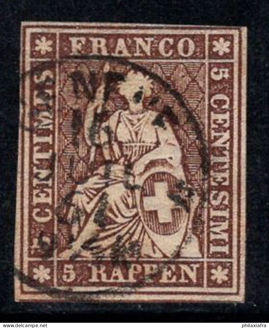 Suisse 1854 Mi. 13 Oblitéré 100% 5 Rp, Helvetia Assise - Used Stamps