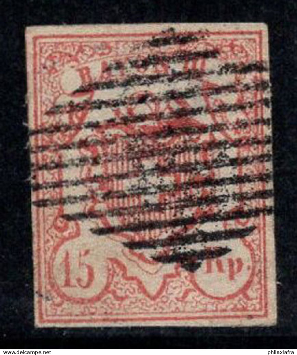 Suisse 1852 Mi. 12 Oblitéré 100% 15 Rp, Armoiries - 1843-1852 Poste Federali E Cantonali