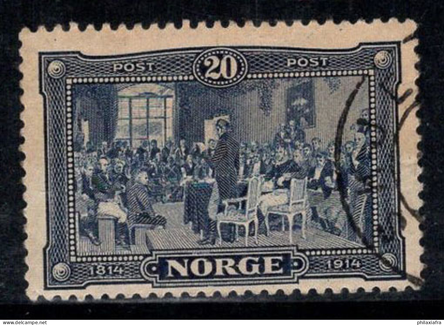 Norvège 1914 Mi. 95 Oblitéré 100% 20 O, Indépendance - Gebraucht