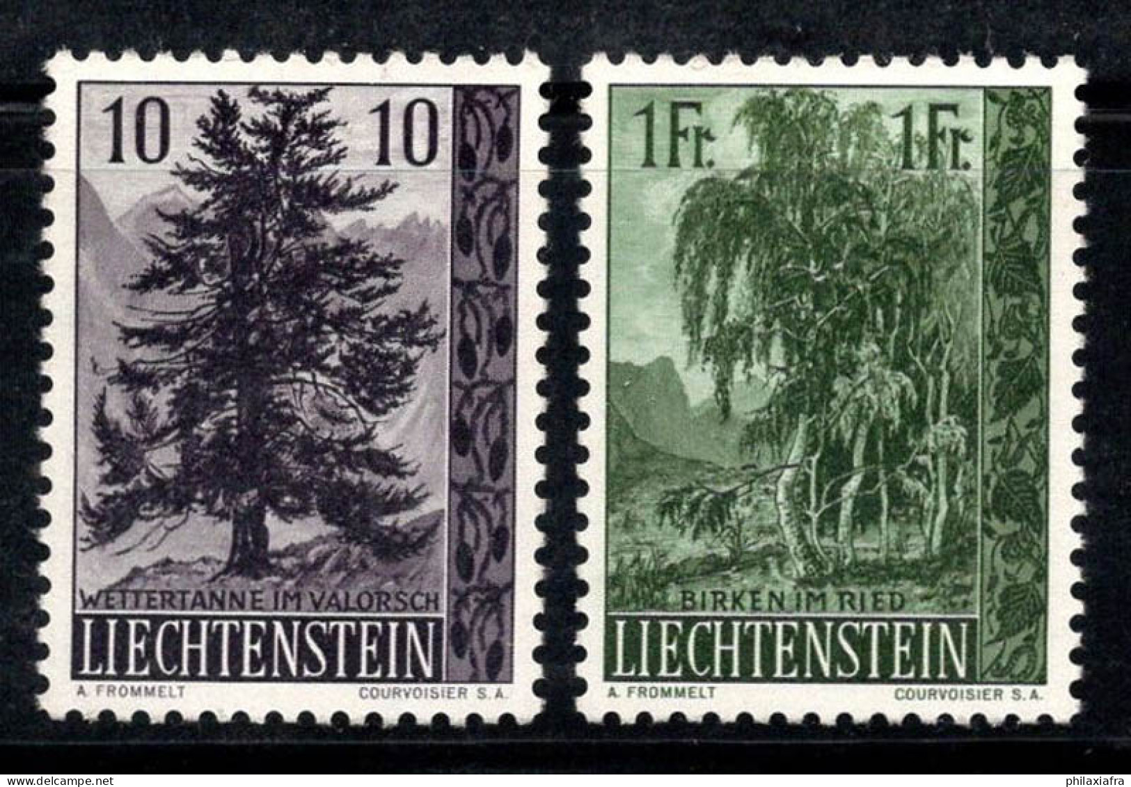 Liechtenstein 1957 Mi. 357, 359 Neuf ** 100% Arbres, Flore - Ungebraucht