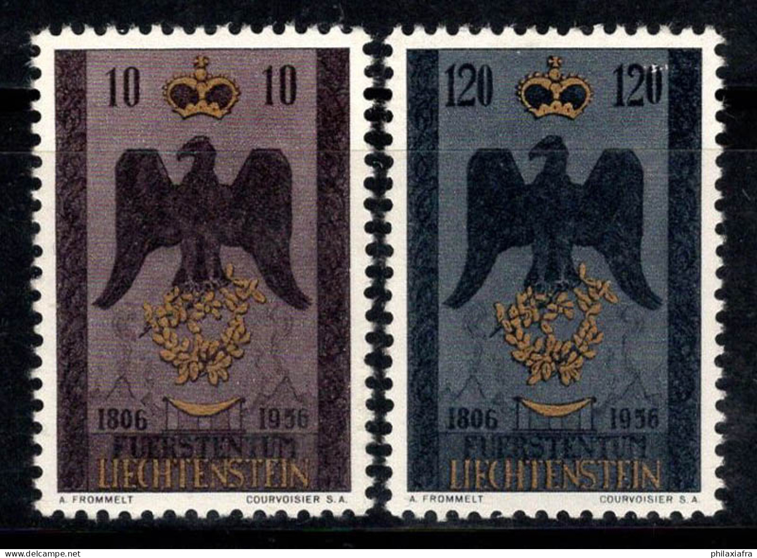 Liechtenstein 1956 Mi. 346-347 Neuf ** 80% Armoiries - Ungebraucht