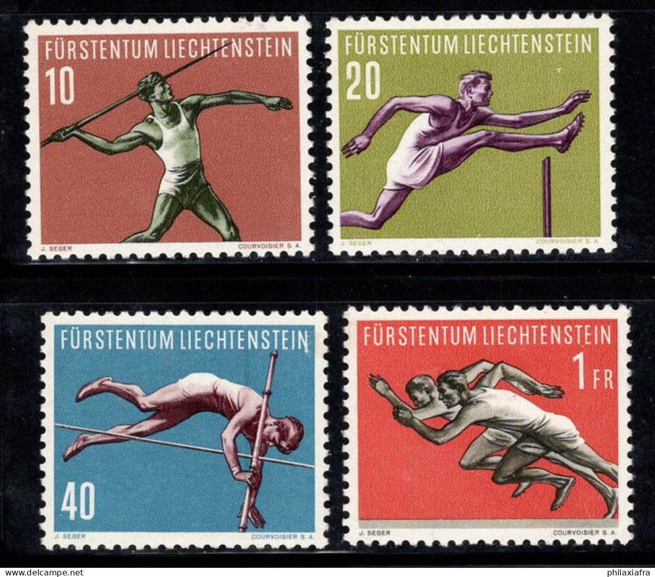 Liechtenstein 1956 Mi. 342-345 Neuf ** 100% Sport - Ungebraucht