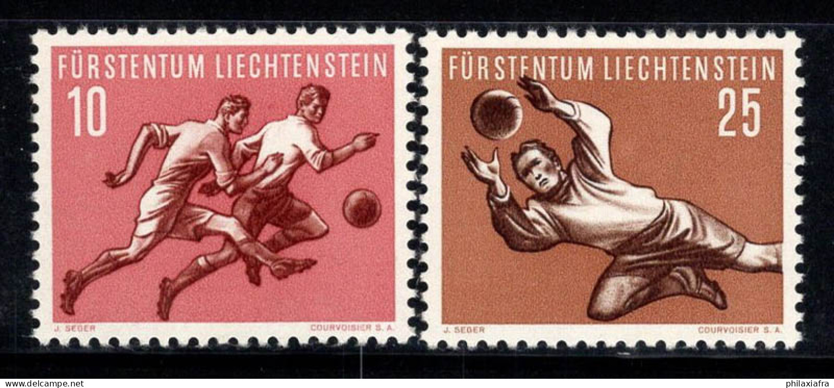 Liechtenstein 1954 Mi. 322, 324 Neuf ** 100% Coupe Du Monde - Neufs