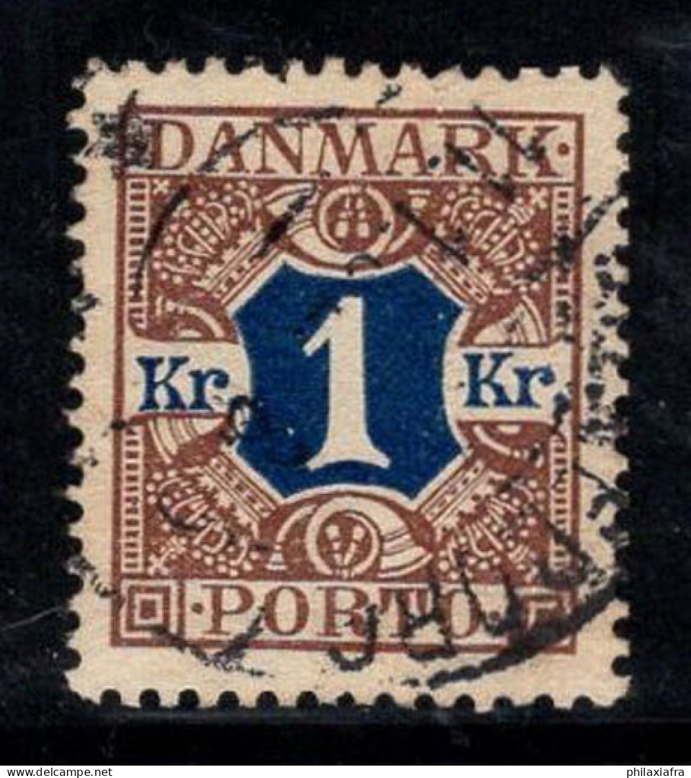 Danemark 1921 Mi. 17 Oblitéré 100% Timbre-taxe 1 Kr - Port Dû (Taxe)